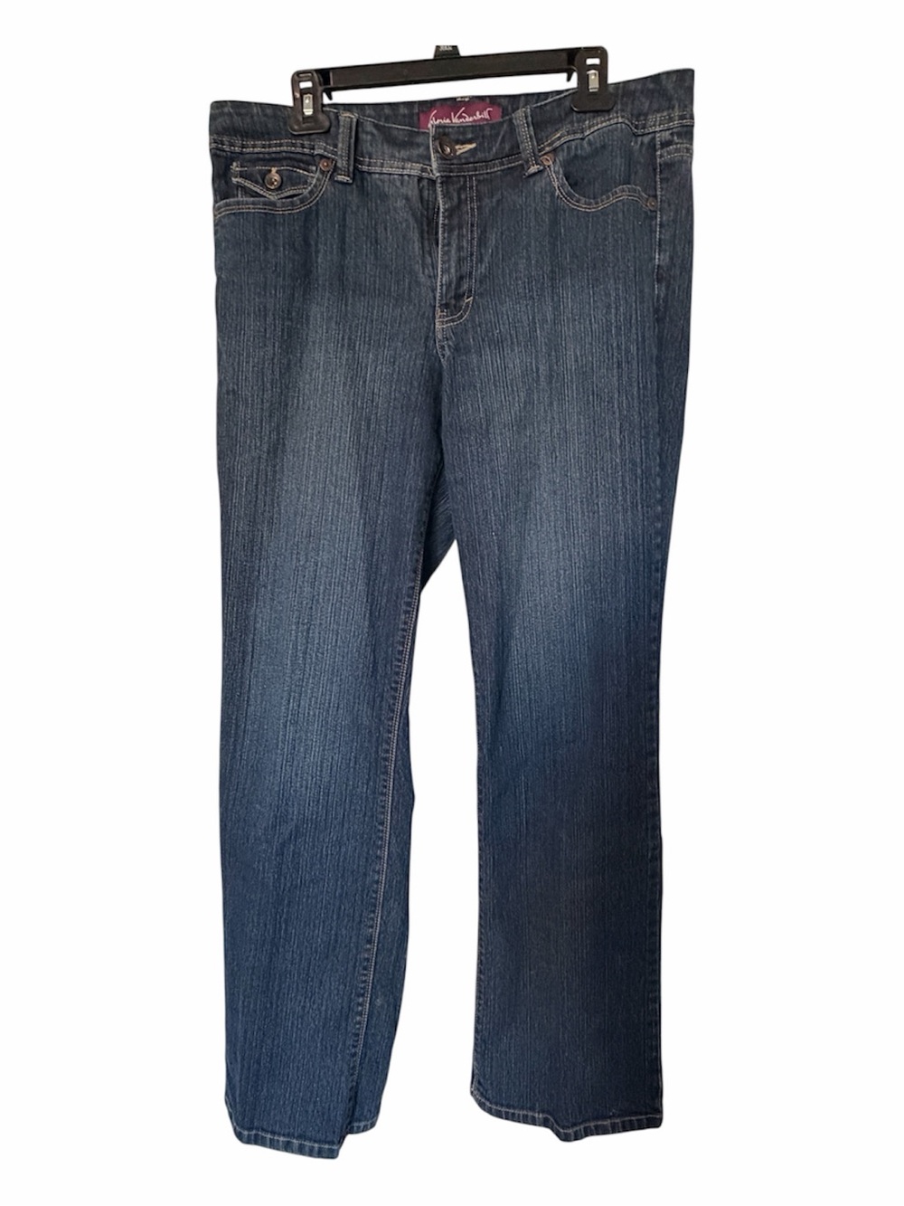 Gloria Vanderbilt Dark Blue Denim Jeans with Purple Label